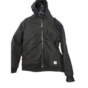 Bass Creek Heavy Denim Hooded Work Jacket Mens Large